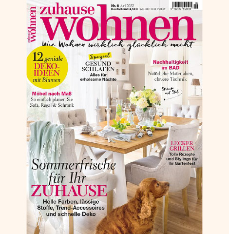 Cover des Magazins Zuhause Wohnen von Juni 2022